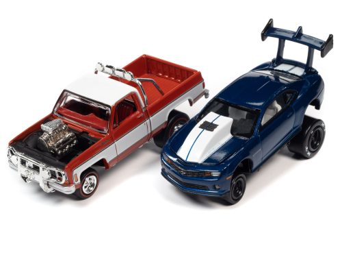 Johnny Lightning - 2021 R4/B - Twin  Pack - 2011 Camaro + 1973 Fleetside