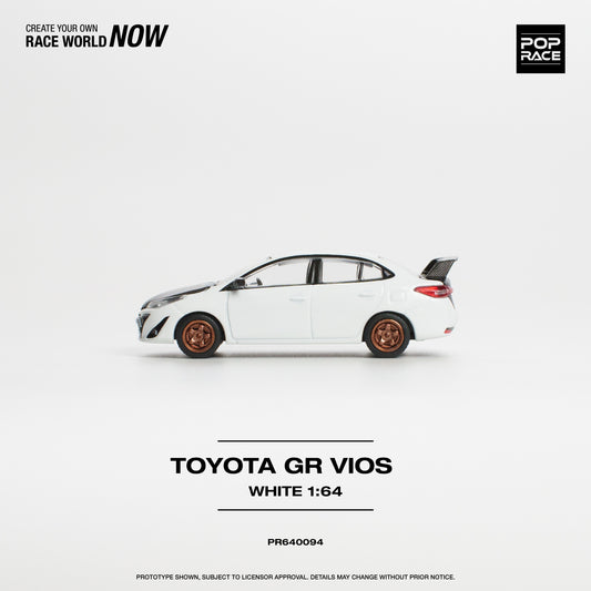 Pop Race - Toyota GR VIOS White - 1:64 Scale