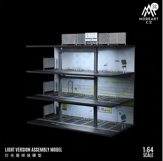 Moreart - Multi Story 3 Tiered Parking Garage with LED Lights