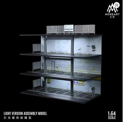 Moreart - Multi Story 3 Tiered Parking Garage with LED Lights