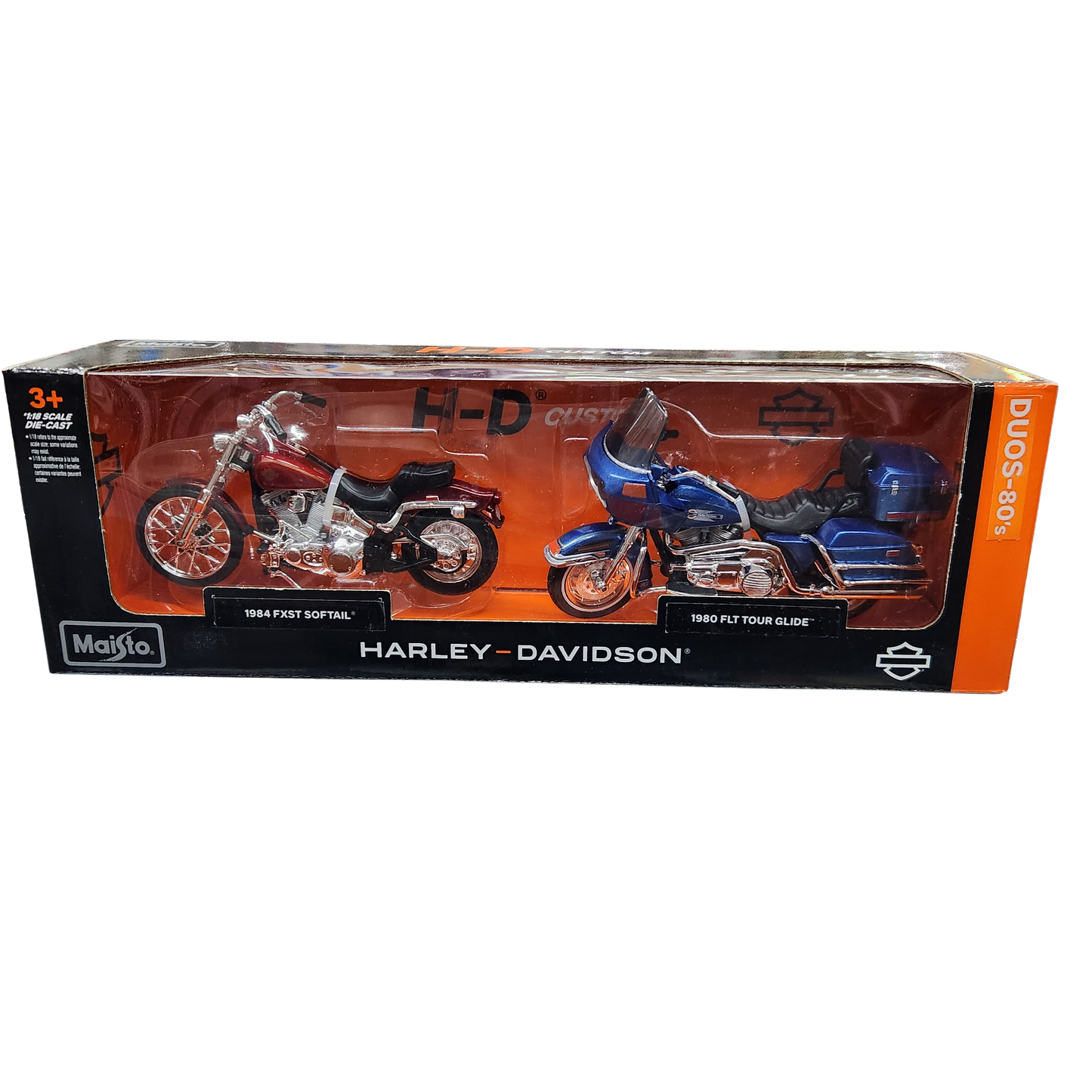 Maisto - Harley Davidson Duo Series - 'Duo 80's' Twin Pack
