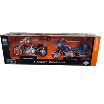 Maisto - Harley Davidson Duo Series - 'Duo 80's' Twin Pack