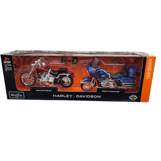 Maisto - Harley Davidson Duo Series - 'Duo 80's' Twin Pack