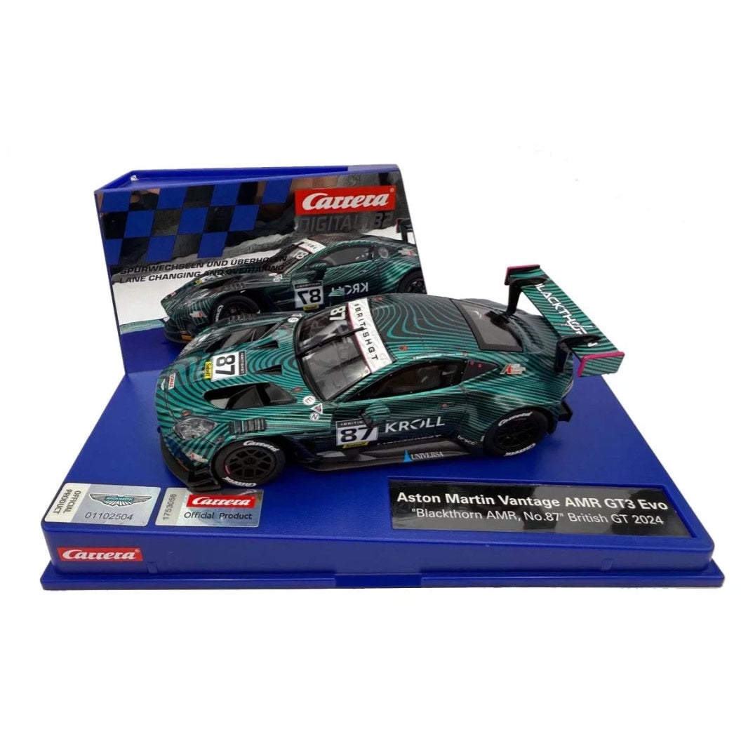 Carrera - Digital 132 - Aston Martin Vantage AMR GT3 EVO Blackthorn AMR #87 British GT 2024