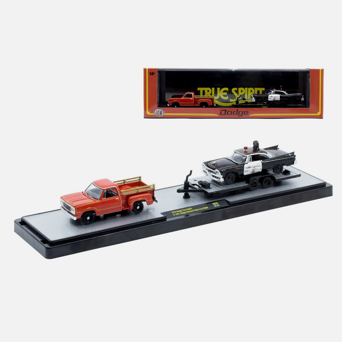 M2 Machines - 'Auto-Haulers' Mix 89 - 1978 Dodge True Spirit + 1957 Dodge Coronet Police Car