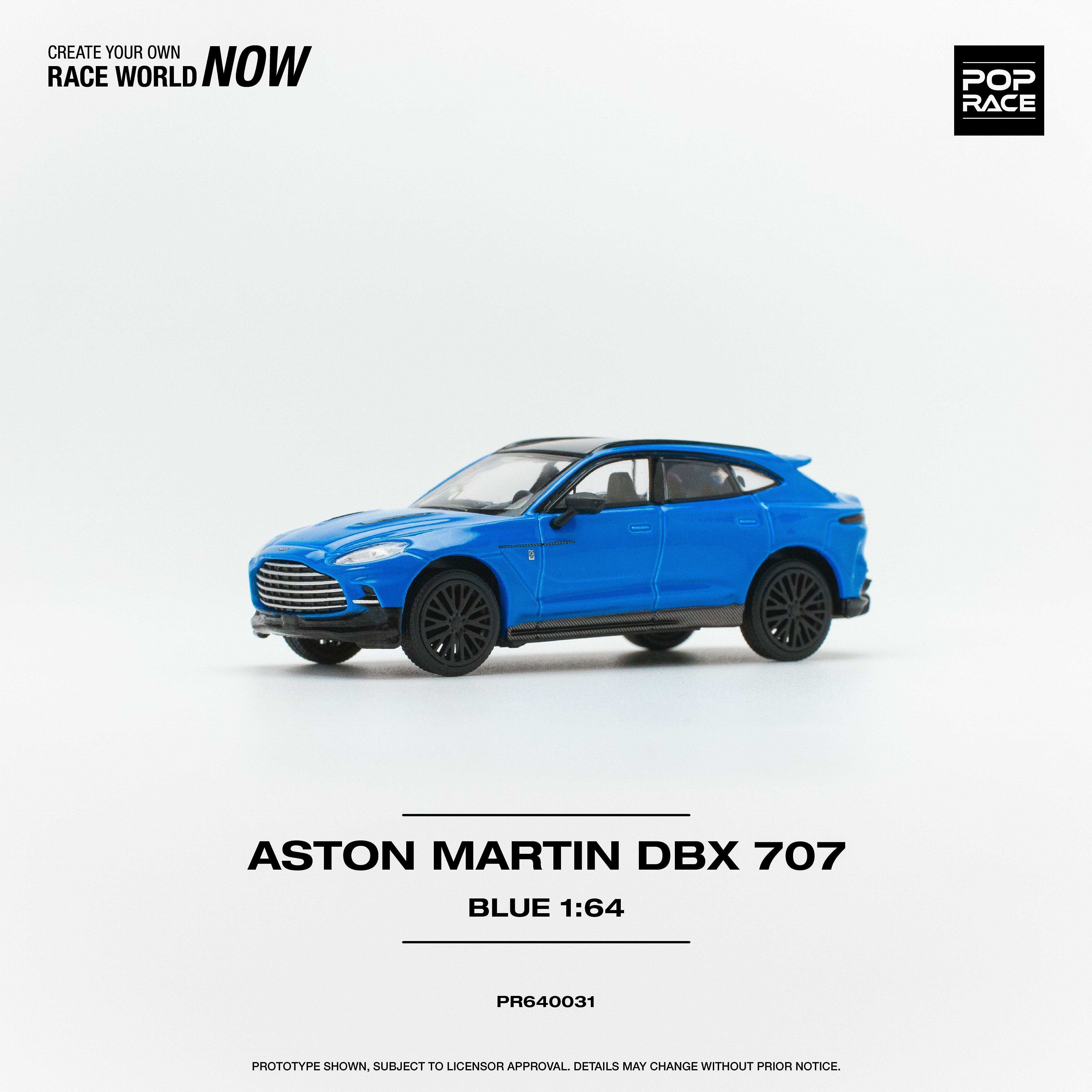 Pop Race - Aston Martin DBX 707 Blue - 1:64 Scale – Relove Oxley