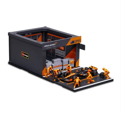 Bburago - 2024 McLaren F1 Pit Pass Playset - #81 Oscar Piastri - 1:43 Scale