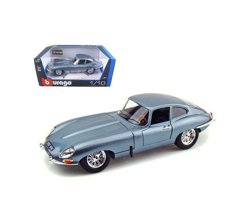 Bburago - Jaguar E-Type Coupe (Metallic Blue) - 1:18 Scale