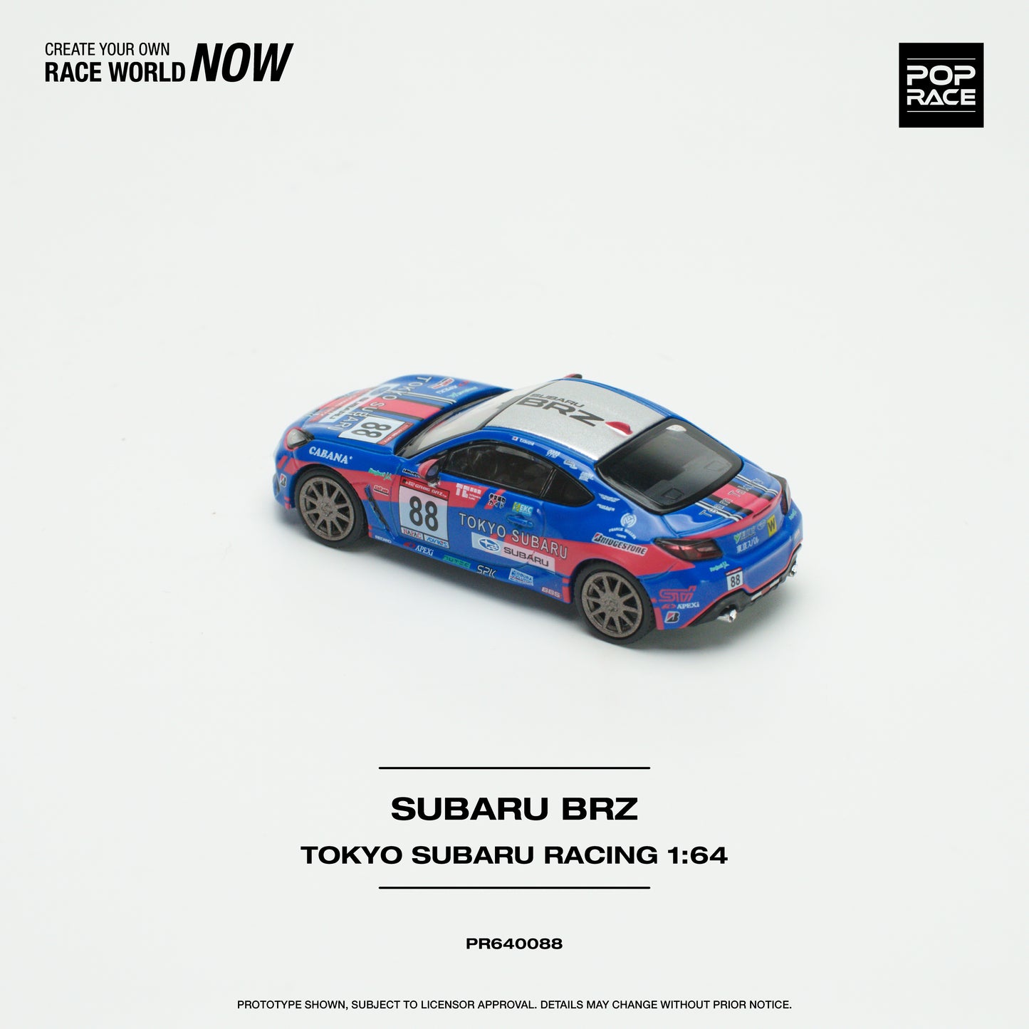 Pop Race - Subaru BRZ 'Tokyo Subaru Racing' - 1:64 Scale