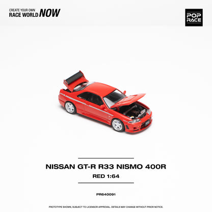 Pop Race - Nissan Skyline GT-R (R33) Nismo 400R Red - 1:64 Scale