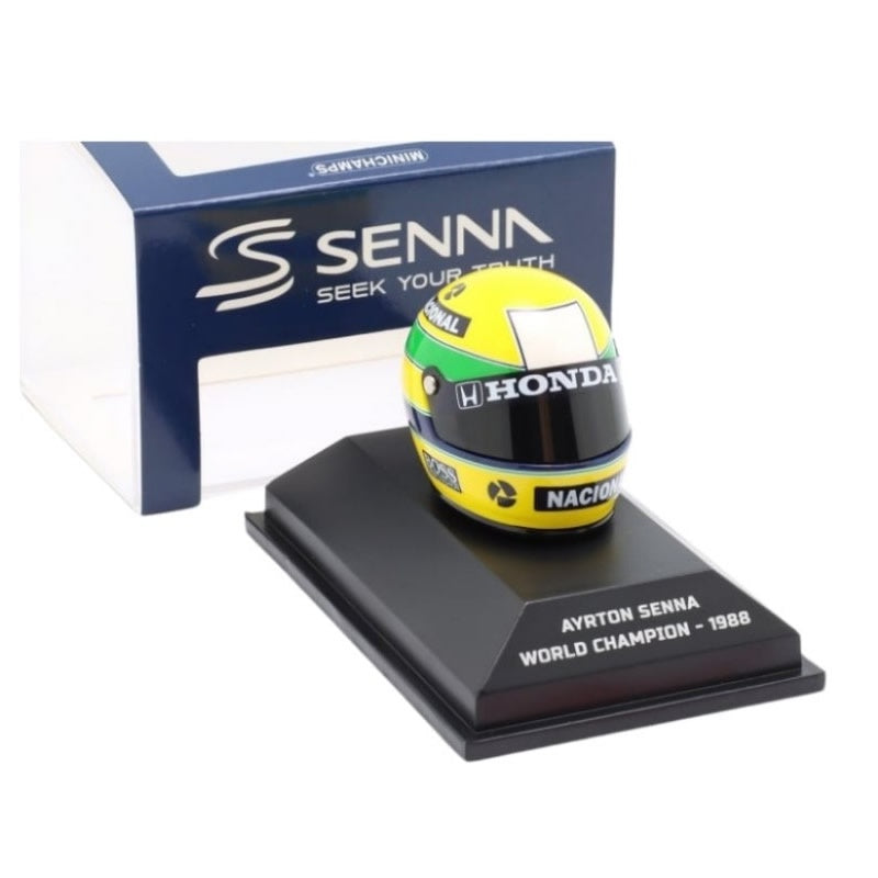 Minichamps - Ayrton Senna Helmet 1984 Brazil GP (First F1 ) - 1:8 Scale