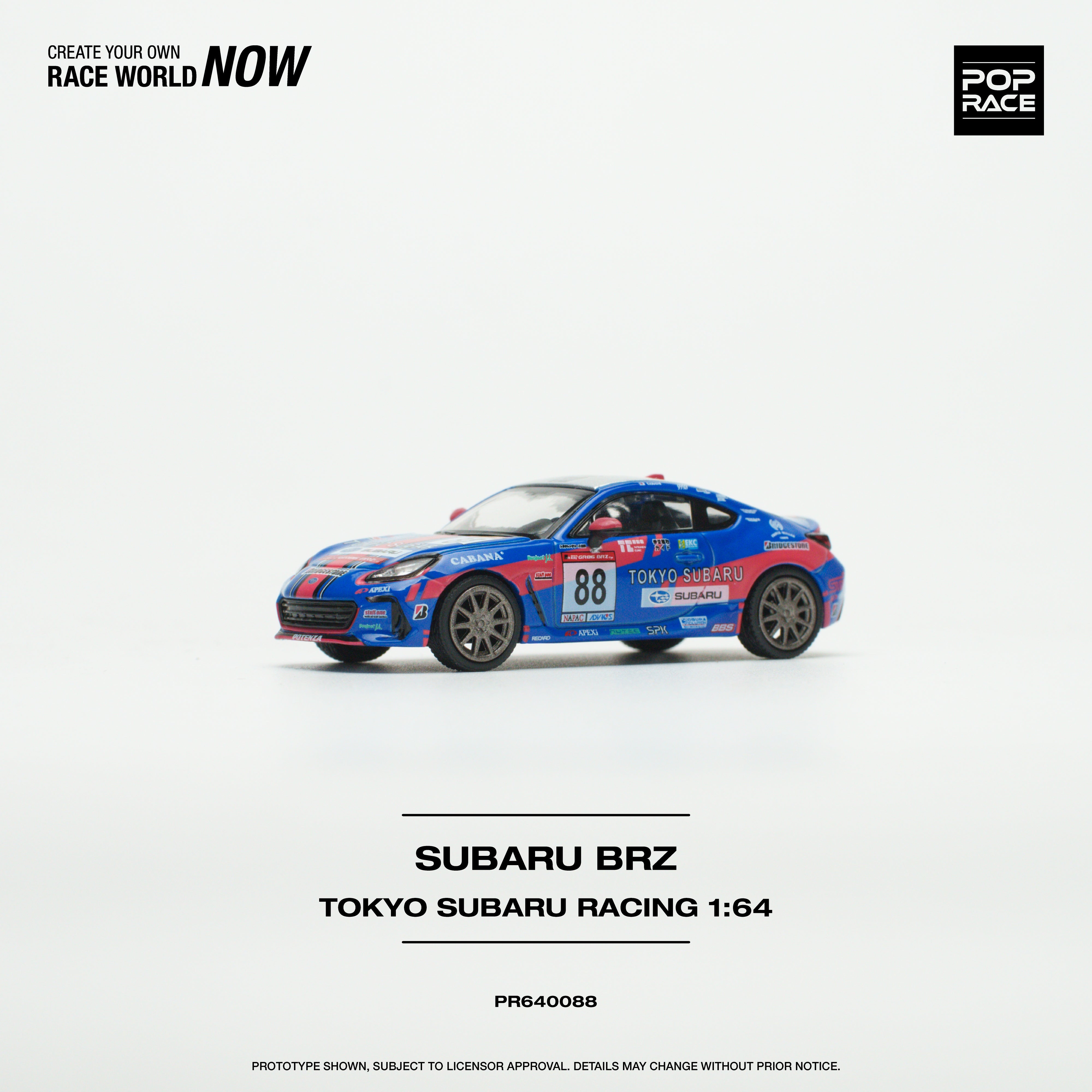 Pop Race - Subaru BRZ 'Tokyo Subaru Racing' - 1:64 Scale – Relove