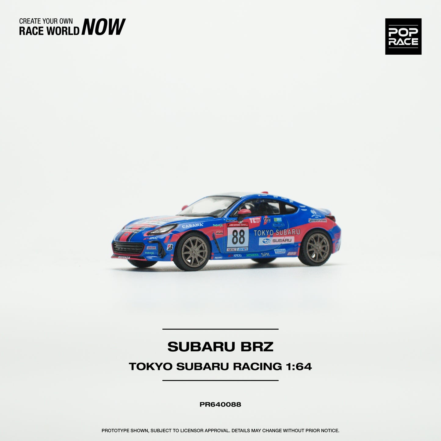 Pop Race - Subaru BRZ 'Tokyo Subaru Racing' - 1:64 Scale