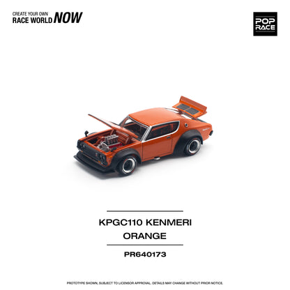 Pop Race - Nissan Skyline KPGC110 Kenmeri (Orange) - 1:64 Scale
