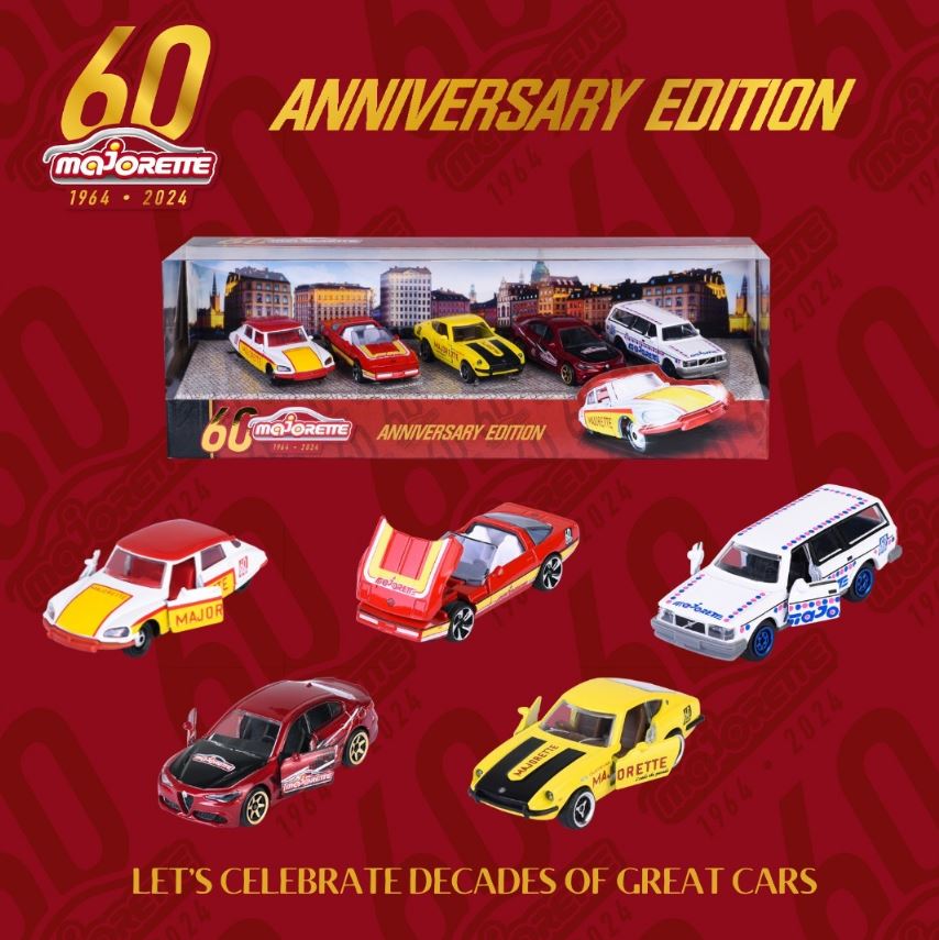 Voiture Miniature Majorette 1:64 - 60th Anniversary - Premier Modèle Bleu - Métal Die-cast - Neuf En Boîte