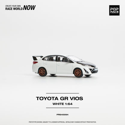 Pop Race - Toyota GR VIOS White - 1:64 Scale