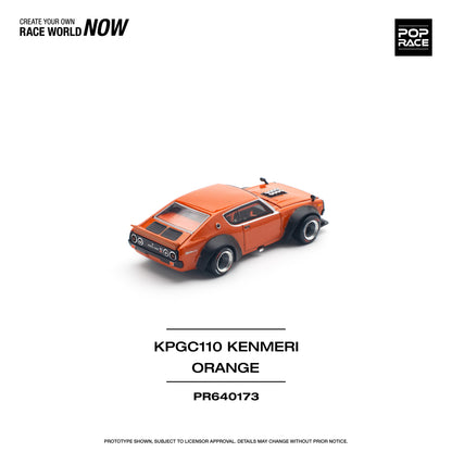 Pop Race - Nissan Skyline KPGC110 Kenmeri (Orange) - 1:64 Scale