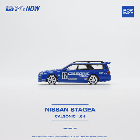 Pop Race - Nissan Stagea 'Calsonic' Livery - 1:64 Scale