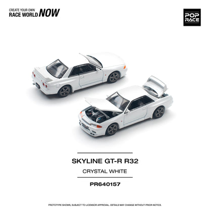 Pop Race - Nissan Skyline GT-R (R32) Crystal White - 1:64 Scale
