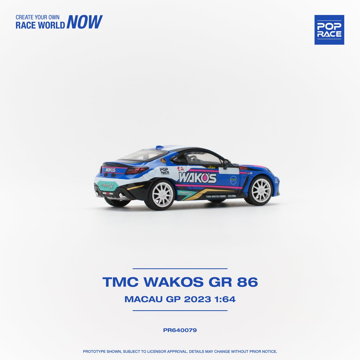 Pop Race - Toyota GR 86 'TMC Wakos' Macau GP 2023 - 1:64 Scale