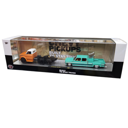 M2 Machines - 'Auto-Haulers' Mix 96 - 1970 Chevrolet C60 Truck + 1974 Chevy Cheyenne Super 30