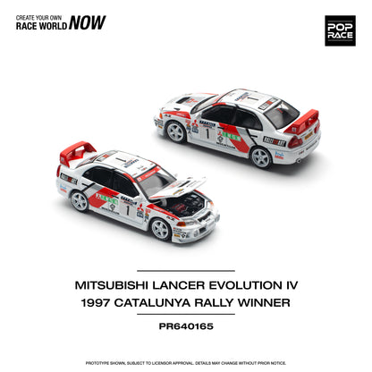 Pop Race - Mitsubishi Lancer Evolution IV 1997 Catalunya Rally Winner - 1:64 Scale