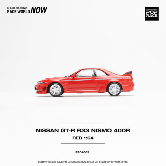 Pop Race - Nissan Skyline GT-R (R33) Nismo 400R Red - 1:64 Scale