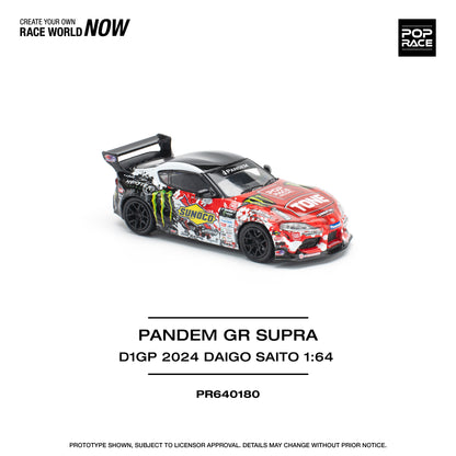 Pop Race -Pandem Toyota GR Supra D1GP 2024 Daigo Saito - 1:64 Scale