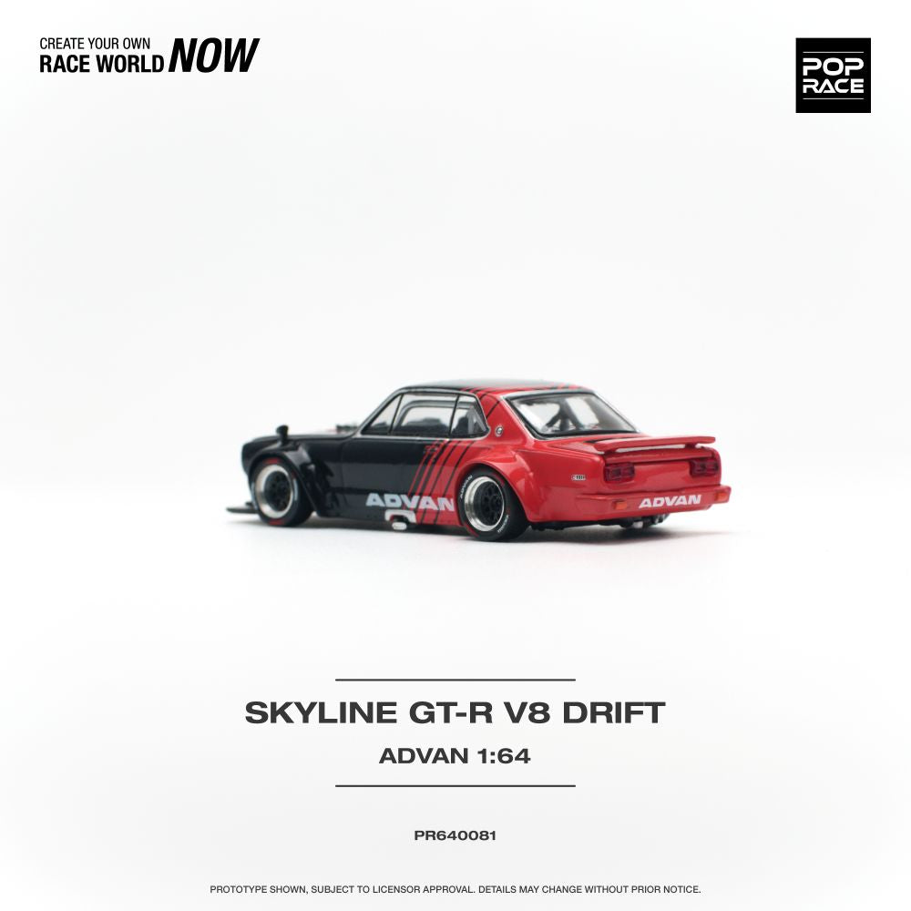 Pop Race - Nissan Skyline GT-R V8 Drift 'Advan' - 1:64 Scale