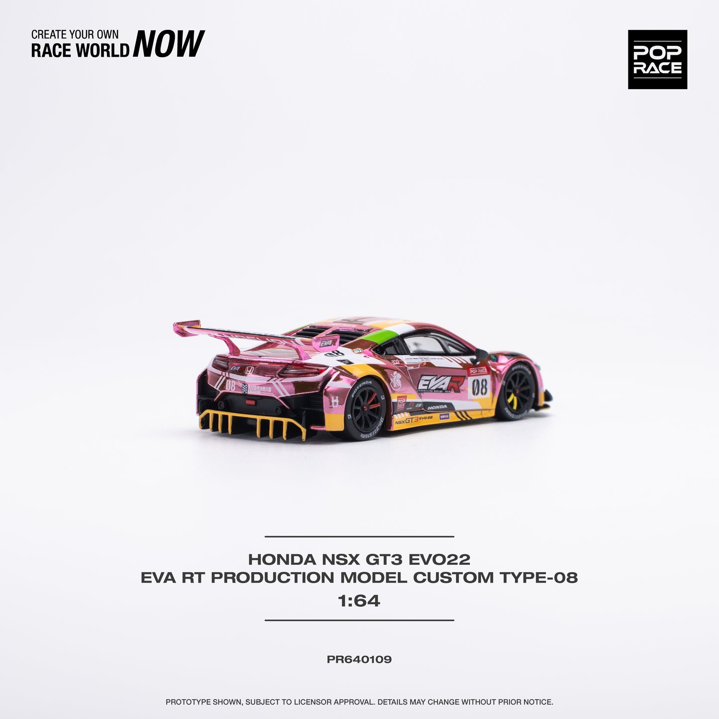 Pop Race - Honda NSX GT3 EVO22 EVA RT Production #08 - 1:64 Scale