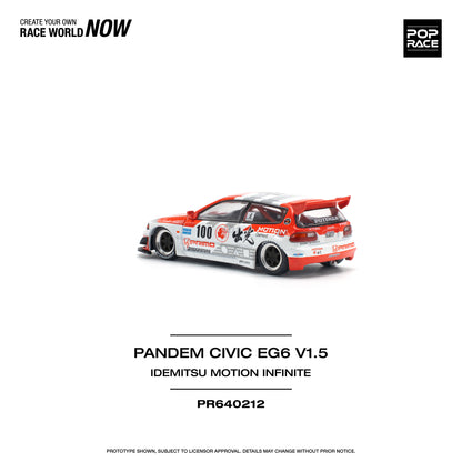 Pop Race - Honda Civic 'Pandem' EG6 V1.5 IDEMITSU MOTION INFINITE - 1:64 Scale