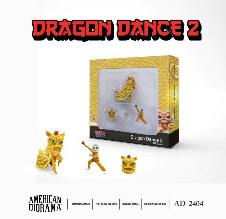 American Diorama - Diecast Figures 'Lion Dance #2' Set - 1:64 Scale