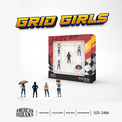 American Diorama - Diecast Figures 'Grid Girls' Set - 1:64 Scale