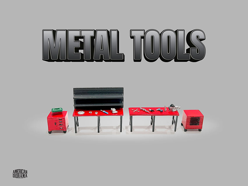 American Diorama - Diecast Accessories 'Metal Tools' (Set A) - 1:64 Scale