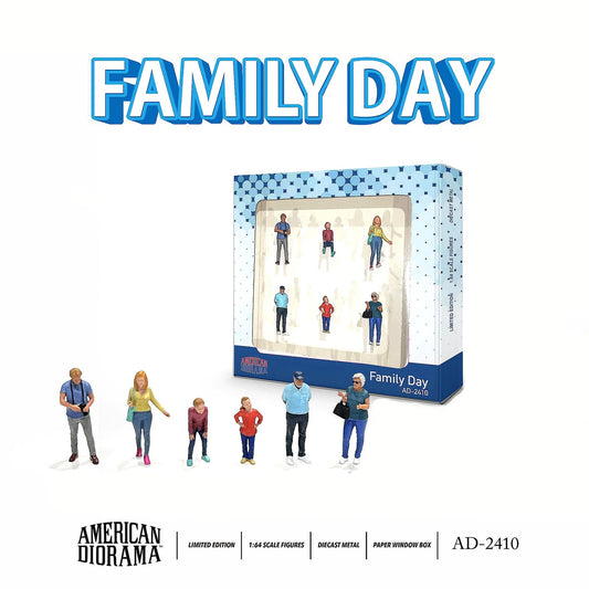 American Diorama - Diecast Figures 'Family Day'Set - 1:64 Scale