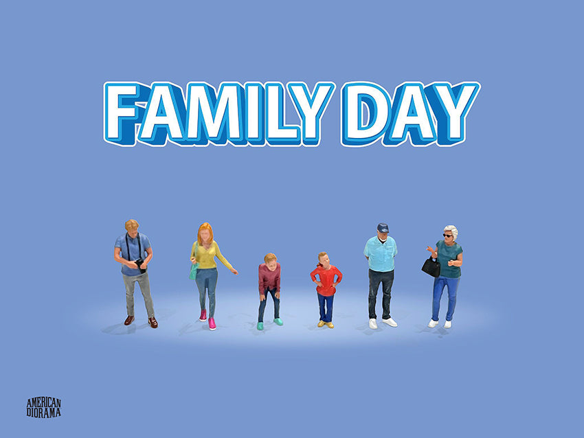 American Diorama - Diecast Figures 'Family Day'Set - 1:64 Scale