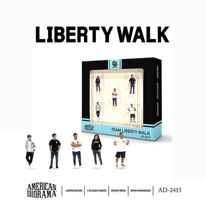 American Diorama - Diecast Figures 'Team Liberty Walk' Set - 1:64 Scale