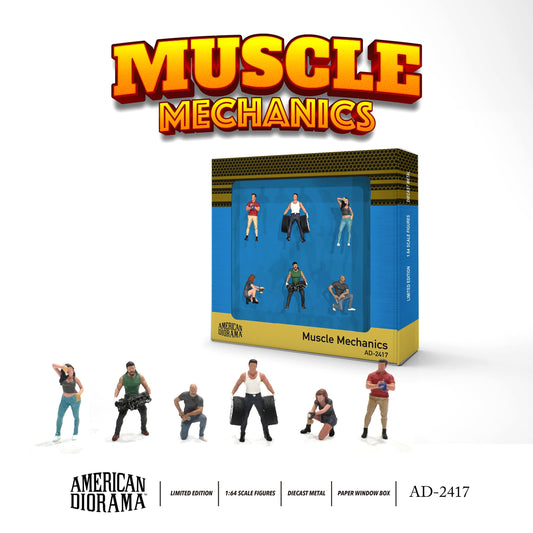 American Diorama - Diecast Figures 'Muscle Mechanics' - 1:64 Scale