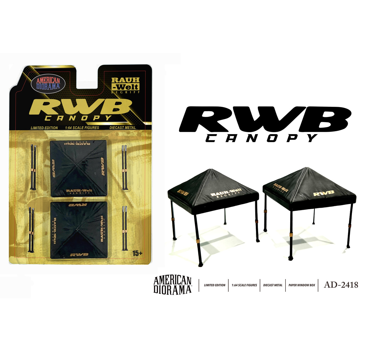 American Diorama - RWB Canopy Set - 1:64 Scale