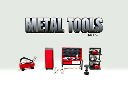 American Diorama - Diecast Accessories 'Metal Tools' (Set C) - 1:64 Scale
