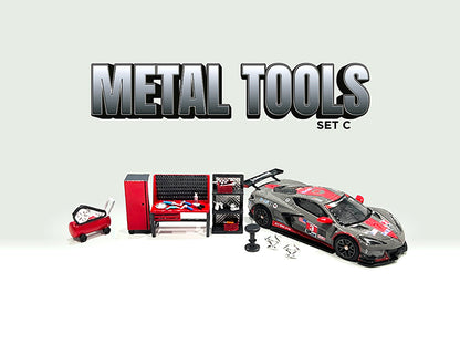 American Diorama - Diecast Accessories 'Metal Tools' (Set C) - 1:64 Scale