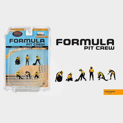 American Diorama - Formula 1 F1 Grand Prix Pit Crew - Team Orange