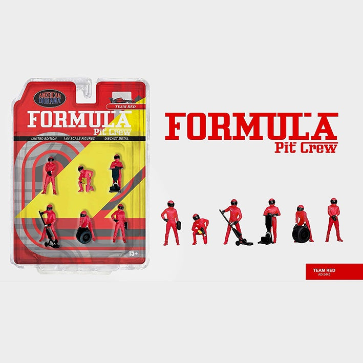 American Diorama - Formula 1 F1 Grand Prix Pit Crew - Team Red