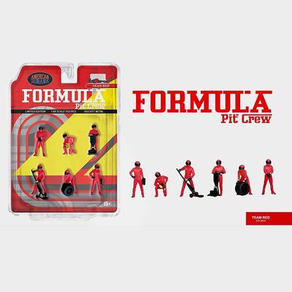 American Diorama - Formula 1 F1 Grand Prix Pit Crew - Team Red