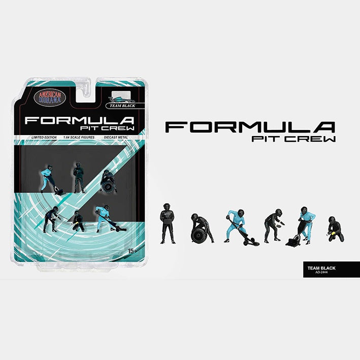 American Diorama - Formula 1 F1 Grand Prix Pit Crew - Team Black