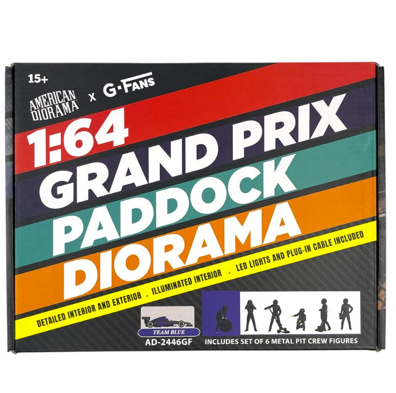 American Diorama x G-Fans - Grand Prix Paddock with Pit Crew - Team Blue