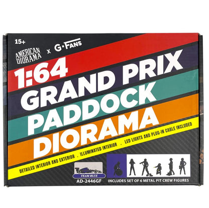 American Diorama x G-Fans - Grand Prix Paddock with Pit Crew - Team Blue