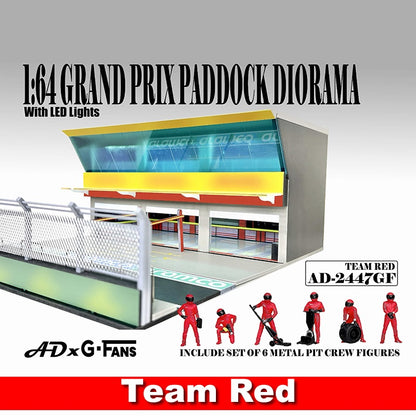 American Diorama x G-Fans - Grand Prix Paddock with Pit Crew - Team Red