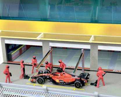 American Diorama x G-Fans - Grand Prix Paddock with Pit Crew - Team Red