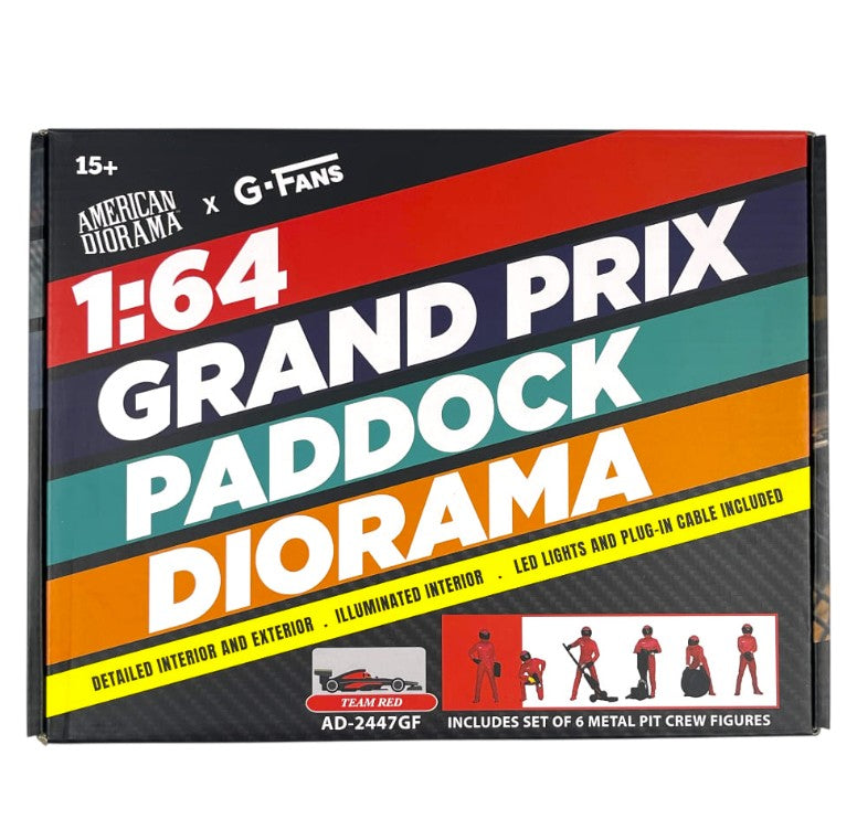 American Diorama x G-Fans - Grand Prix Paddock with Pit Crew - Team Red